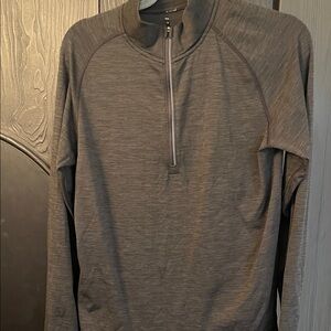 Lululemon Men's Gray Quarter-Zip Sweater